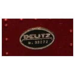 Fabrikschild "DEUTZ" für Lenz- Köf